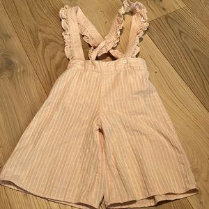Pink pinstripe overall jumper